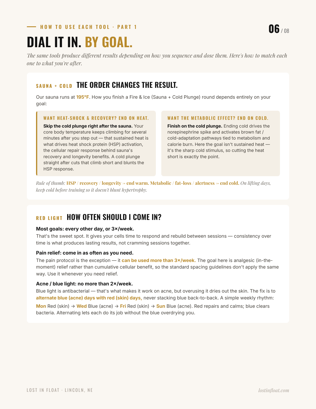 Recovery Protocol guide — how to dial it in by goal